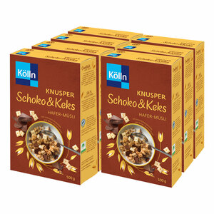 Kölln Knusper Schoko & Keks Müsli 500 g, 7er Pack