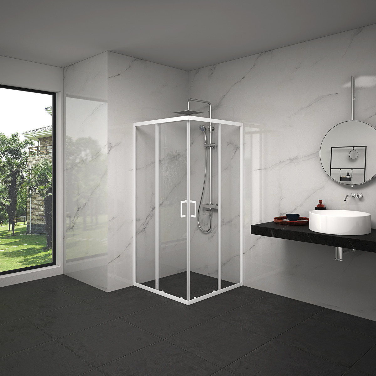 Bild 1 von Aurlane Eckeinstieg weiß 90 x 200 cm