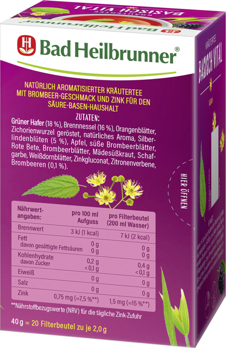 Bild 2 von Bad Heilbrunner Kräutertee Basisch Vital