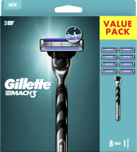 Gillette MACH3 Rasierer mit 8 Klingen Value Pack