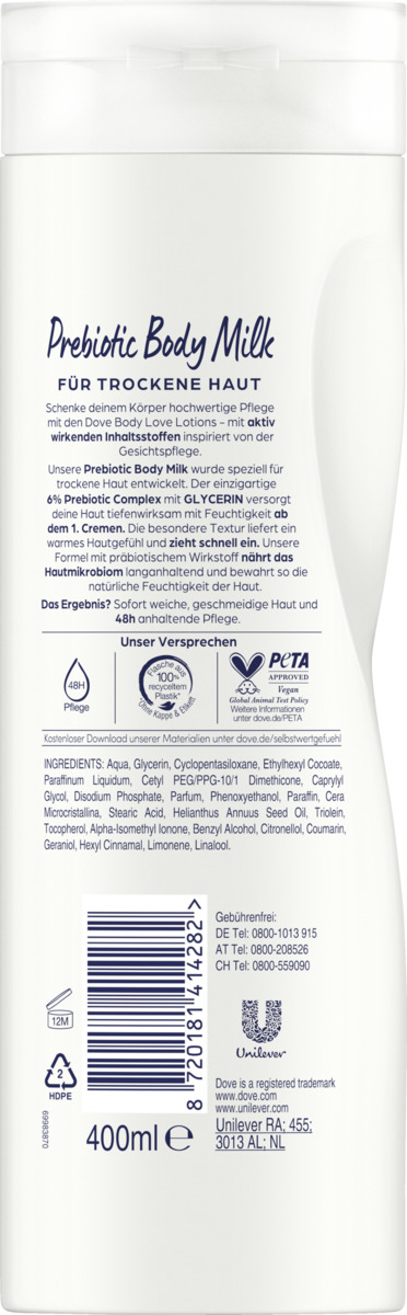 Bild 2 von Dove Body Love Prebiotic Body Milk