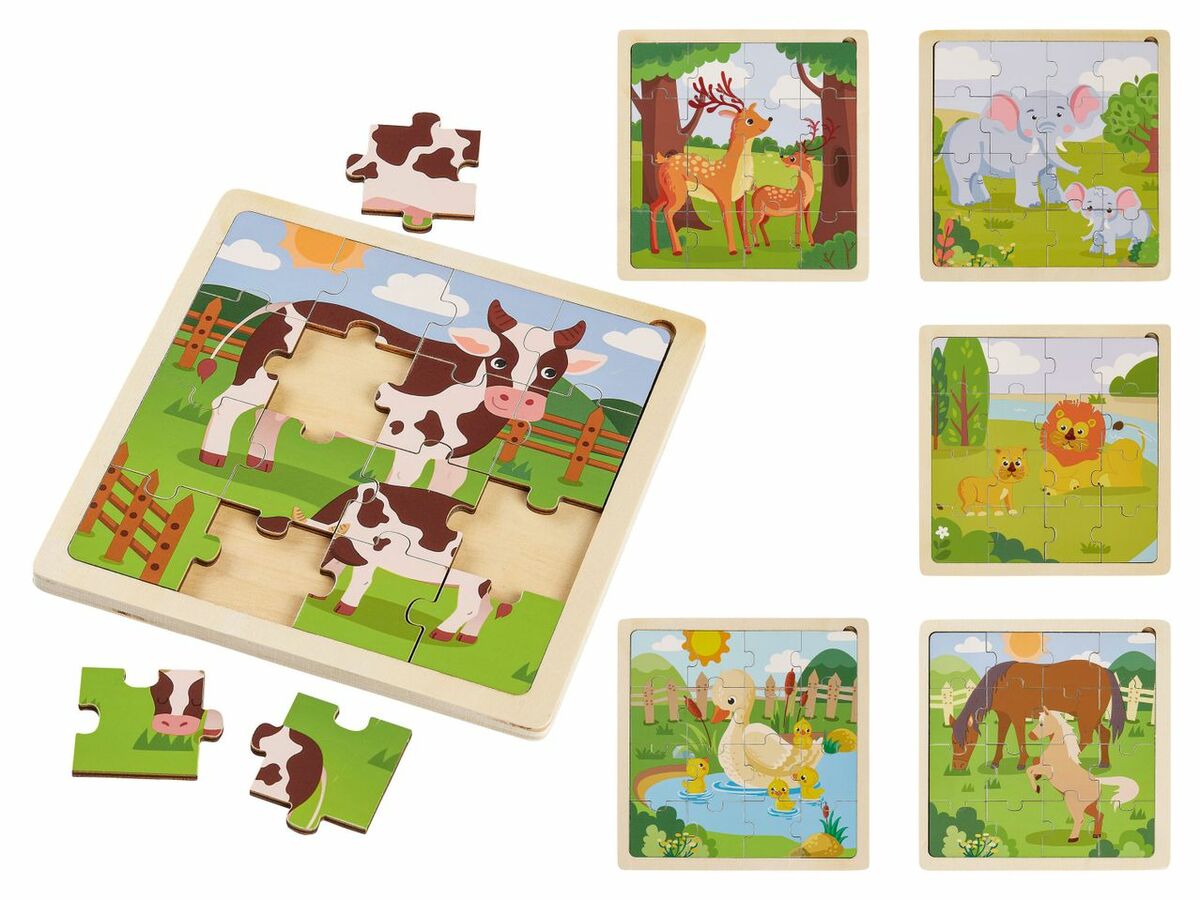 Bild 1 von Playtive Holzpuzzle, 17-teilig