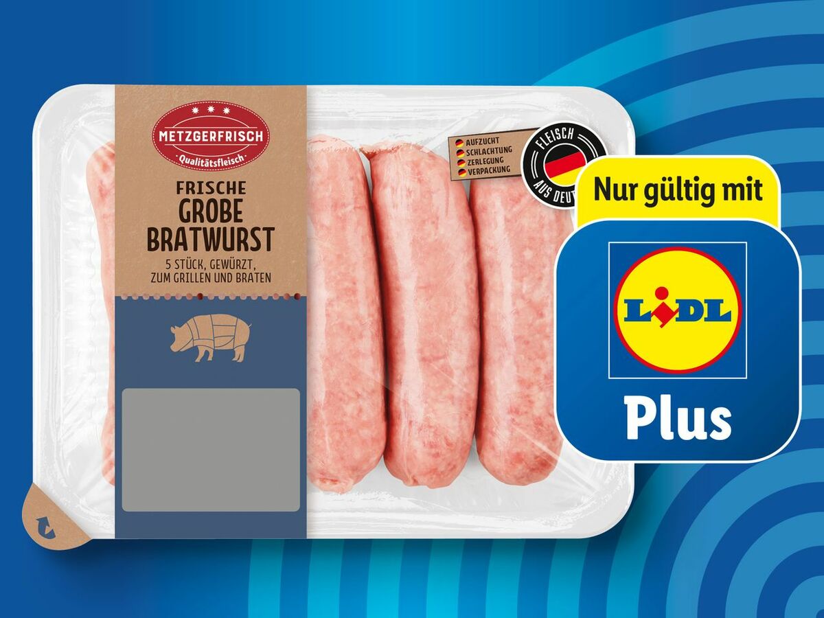 Bild 1 von Metzgerfrisch Frische Grobe Bratwurst