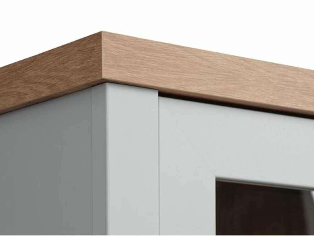 Bild 4 von Vitrine MARKSKEL 2 Türen grau/eichefarben