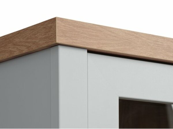 Bild 4 von Vitrine MARKSKEL 2 Türen grau/eichefarben