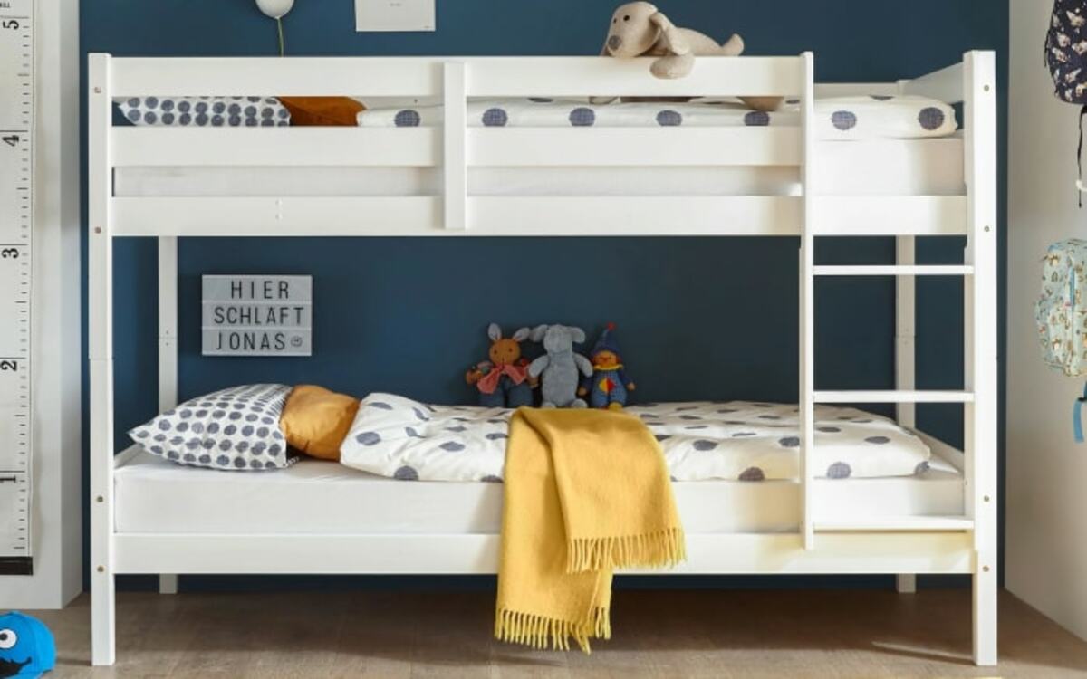 Bild 2 von Etagenbett Moritz, Kiefer weiß Wachs, Liegeflächen je 90 x 200 cm