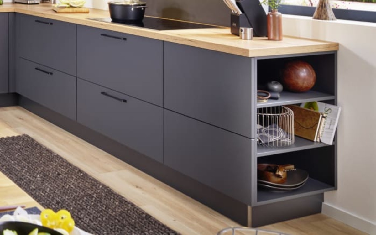 Bild 3 von Impressa - Einbauküche Meteor, schwarz, inkl. Privileg Elektrogeräte