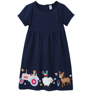 Mädchen Kleid mit Tier-Applikationen