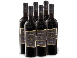 6 x 0,75-l-Flasche Weinpaket Peuceta Primitivo Puglia IGP trocken, Rotwein