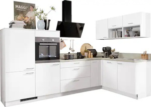 Express Küchen Winkelküche »Scafa«, ohne E-Geräte, vormontiert, mit Vollauszügen und Soft-Close-Funktion, Stellbreite 305 x 185 cm