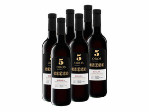 6 x 0,75-l-Flasche Weinpaket 5 Oros Rioja Reserva DOCa trocken, Rotwein