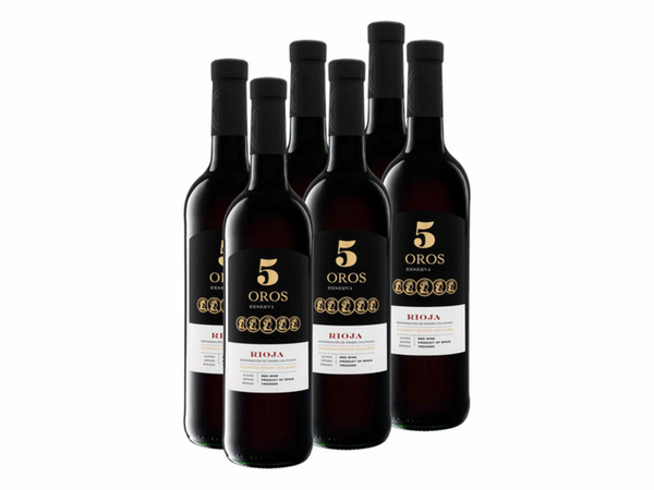 Bild 1 von 6 x 0,75-l-Flasche Weinpaket 5 Oros Rioja Reserva DOCa trocken, Rotwein