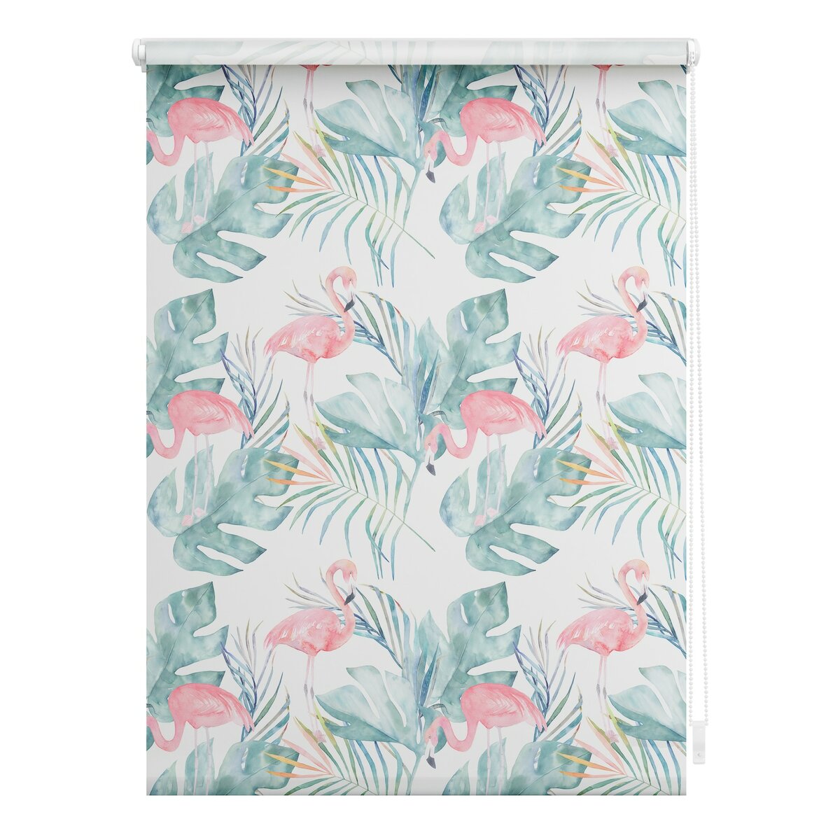 Bild 1 von Lichtblick Rollo Klemmfix, ohne Bohren, blickdicht, Flamingo - Rosa Grün