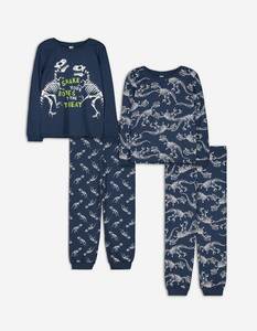 Kinder Pyjama Set aus Langarmshirt und Hose  - Animal-Muster