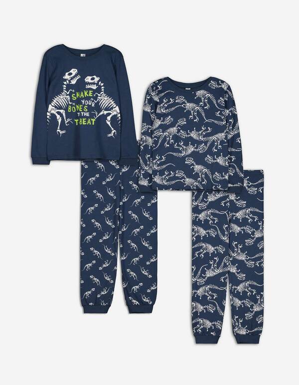 Bild 1 von Kinder Pyjama Set aus Langarmshirt und Hose  - Animal-Muster