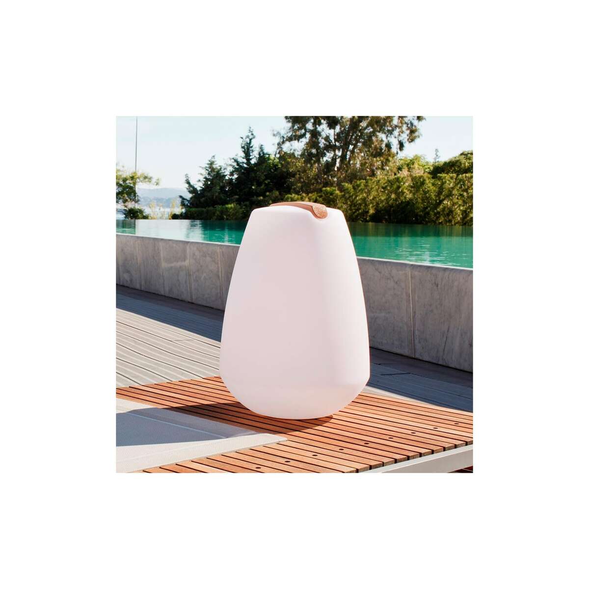 Bild 1 von Akku LED-Dekolampe Vessel 2 mit Holzgriff & App-Steuerung