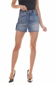 Superdry Jeans-Shorts coole Damen High-Waist Hot-Pants im Used-Look Blau
