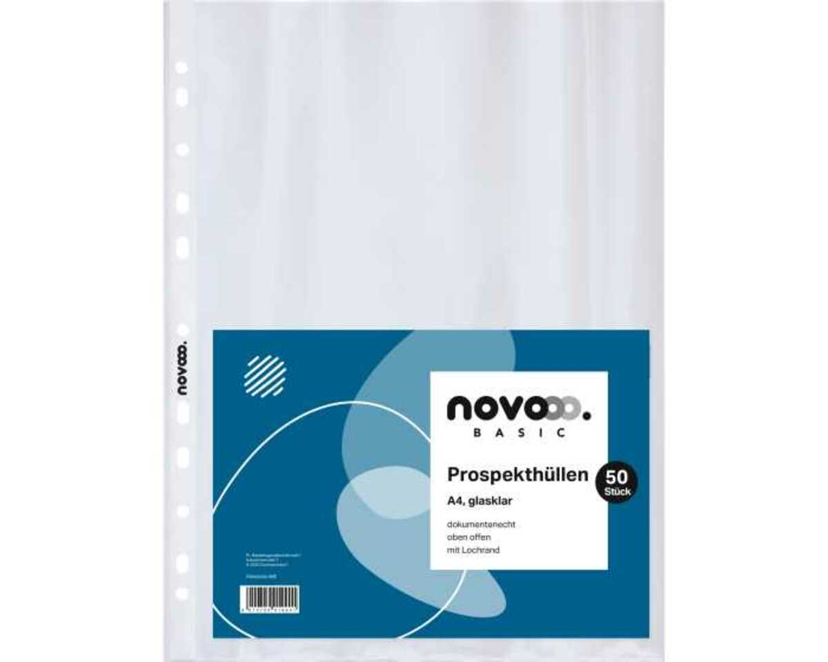 Bild 1 von Prospekthüllen 50 Stück DIN  A4 glasklar Novooo