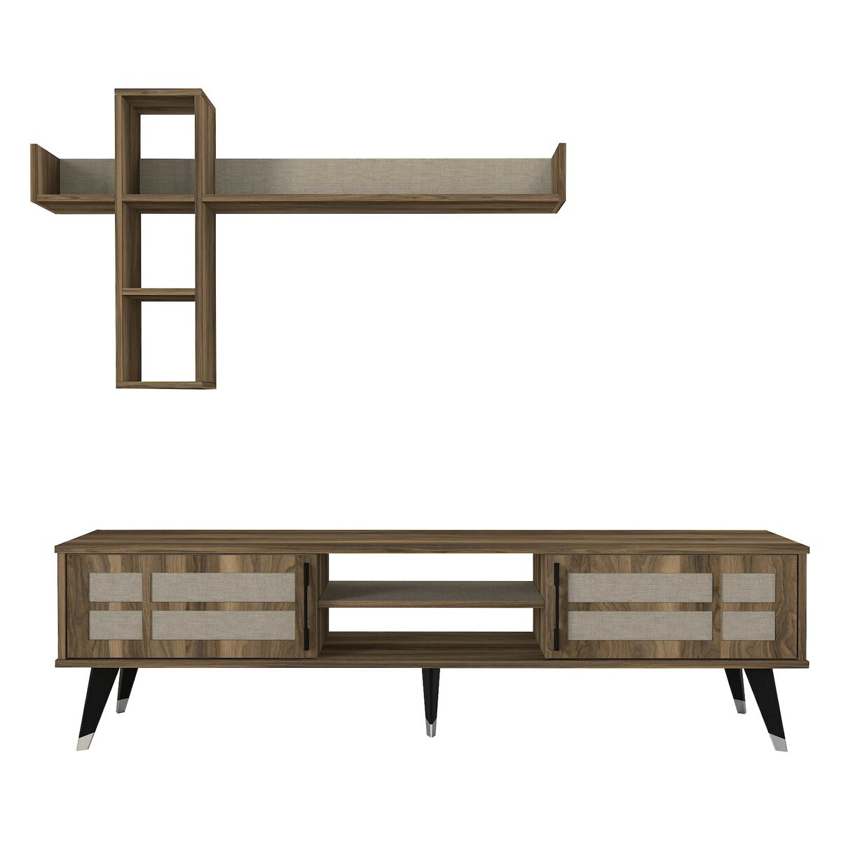 Bild 1 von Wohnwand Logan Walnuss Grau