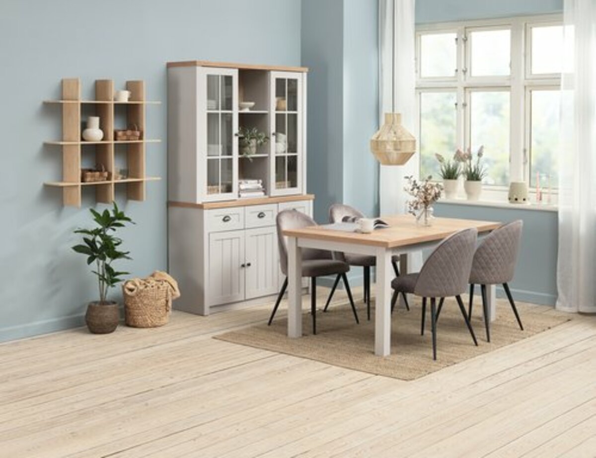 Bild 4 von Aufsatz MARKSKEL 2 Türen grau/eichefarben