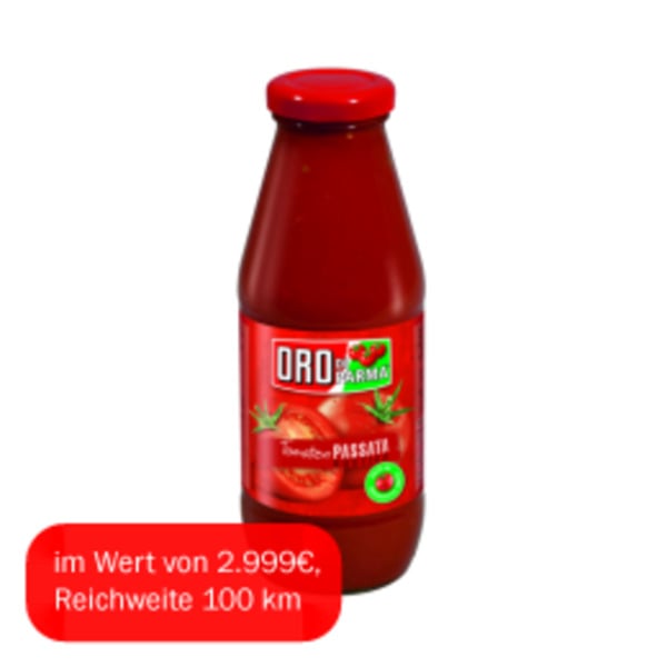 Bild 1 von Oro Di Parma Sugo, Pasta- und Pizzasaucen sowie passierte Tomaten in der Flasche