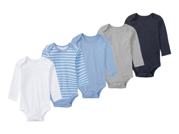 Bild 2 von lupilu® Baby Bodies, 5 Stück, aus reiner Bio-Baumwolle