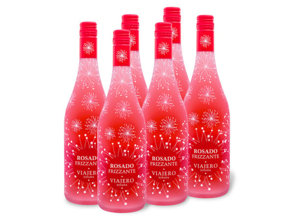 Bild 1 von 6 x 0,75-l-Flasche Weinpaket VIAJERO Moscato Rosado Frizzante süß vegan