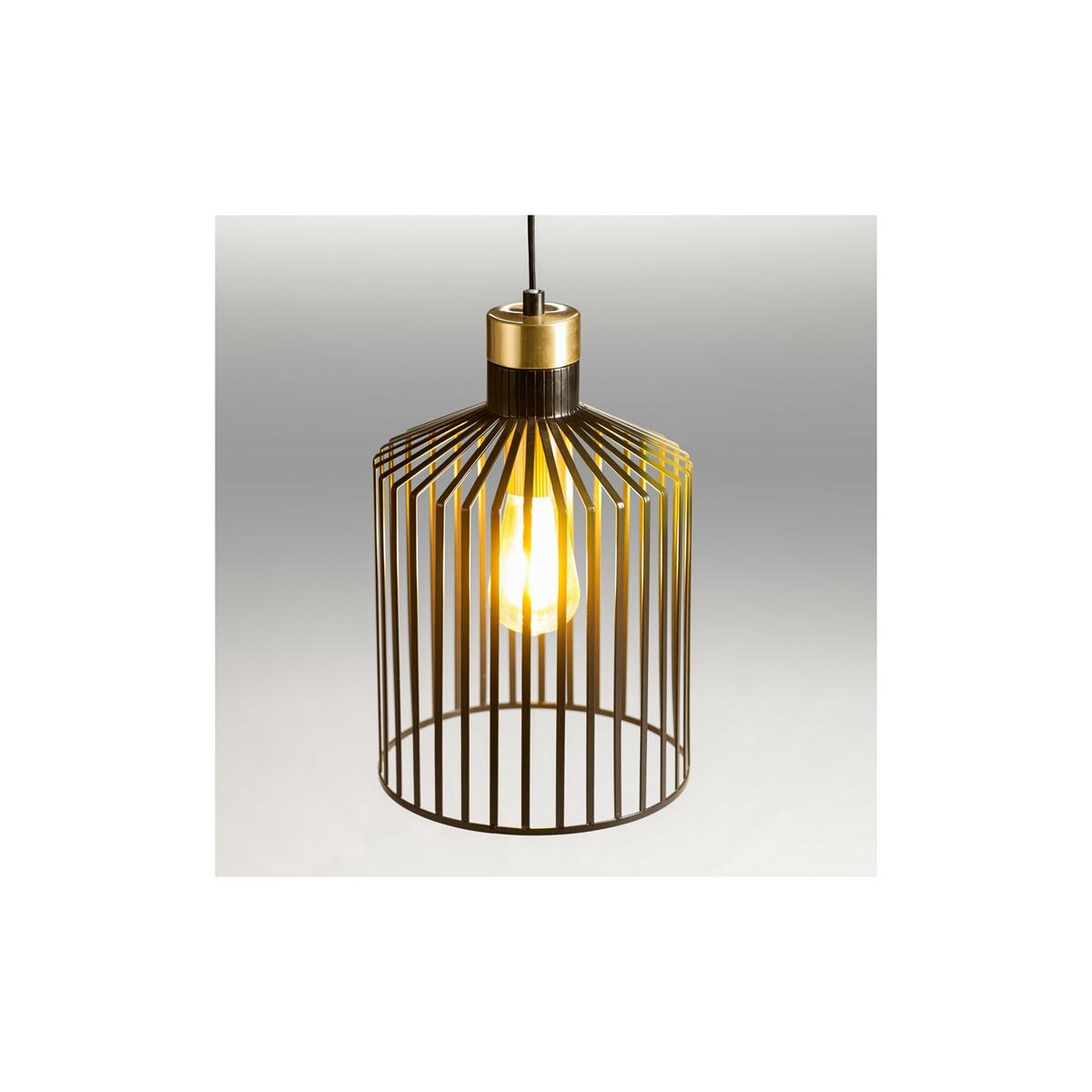 Bild 1 von Cage 2 Pendelleuchte Ø 22,5cm Schwarz mit Messingfassung