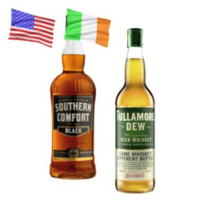 Tullamore Dew Irish Whiskey oder Southern Comfort Black