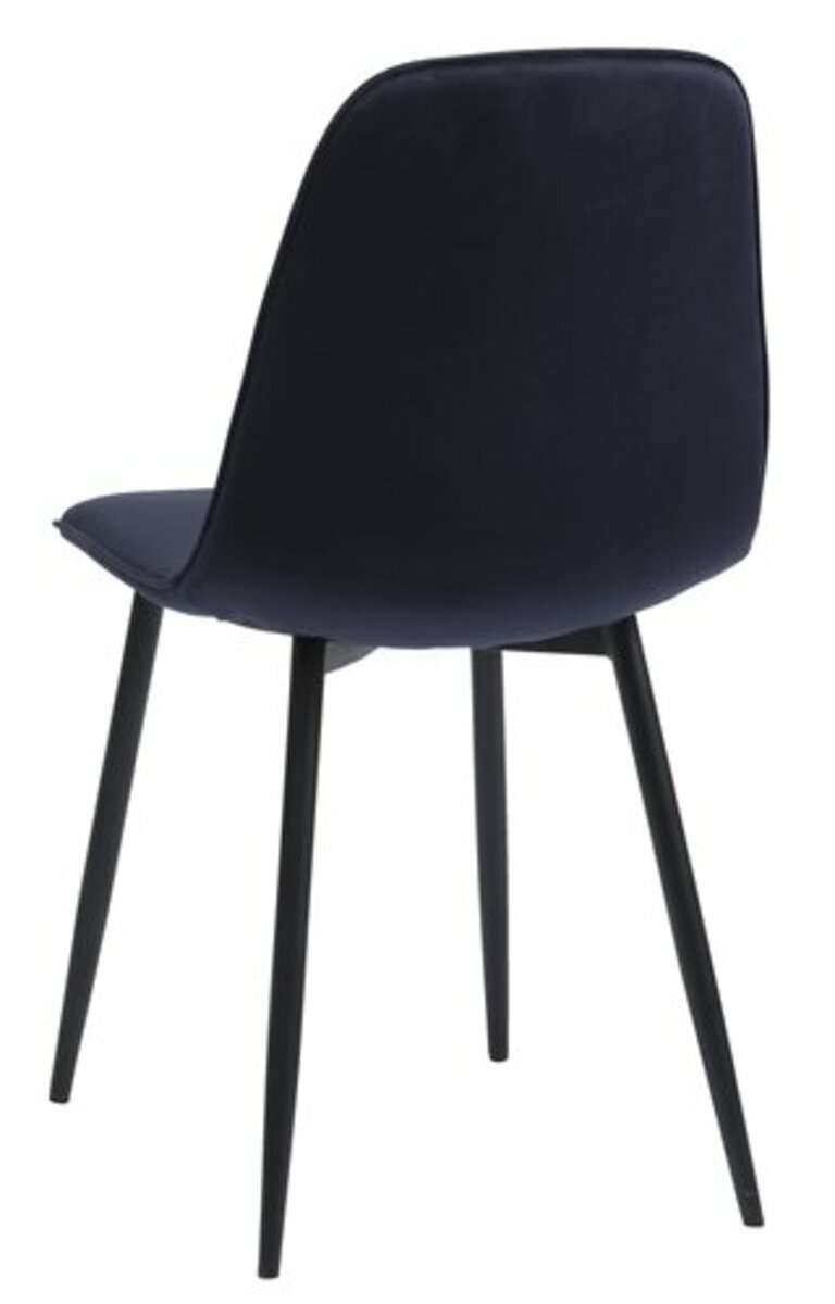 Bild 4 von Esszimmerstuhl BISTRUP dunkelblauer Samt/schwarz
