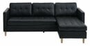 Bild 4 von Sofa FALSLEV Chaiselongue schwarzes Kunstleder