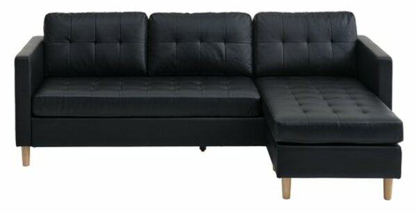 Bild 4 von Sofa FALSLEV Chaiselongue schwarzes Kunstleder