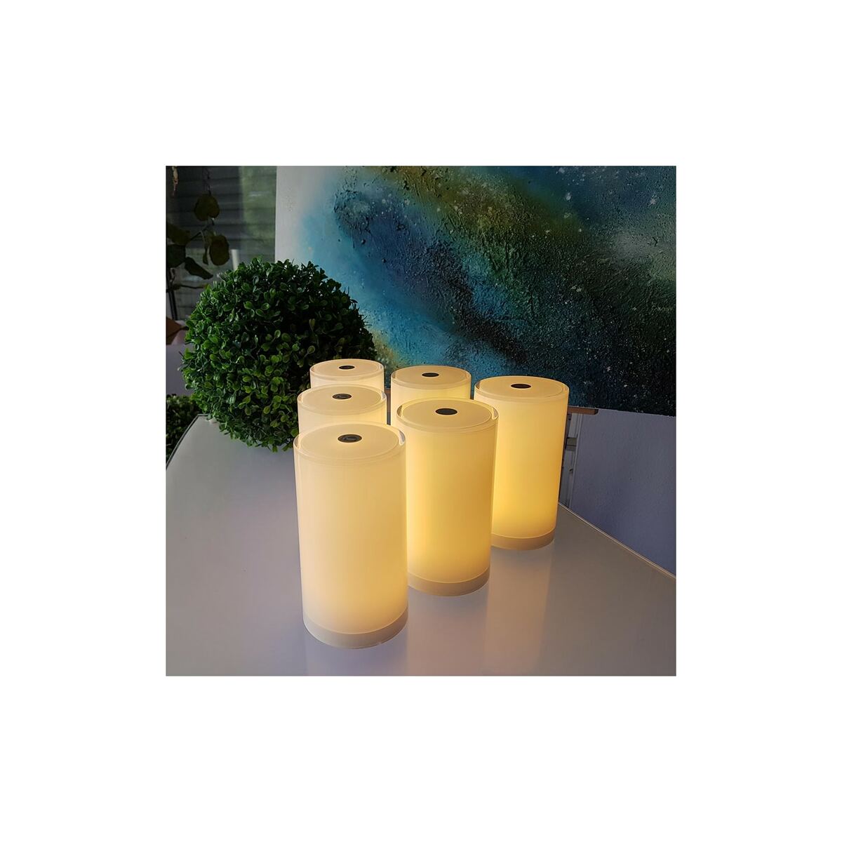 Bild 1 von 6er Set Akku-LED-Tischlampen Tub mit App-Steuerung