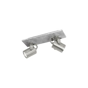 Ledge LED-Balkenspot 2-flammig Betonoptik & Nickel-Matt