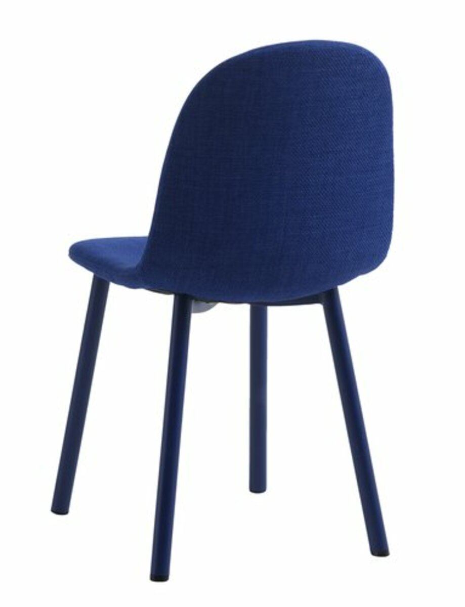Bild 3 von Esszimmerstuhl EJSTRUP blauer Stoff/Stahl