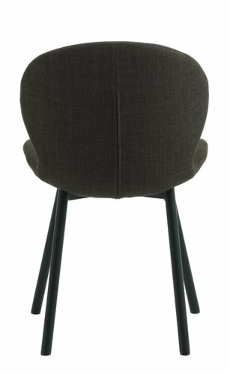 Bild 4 von Esszimmerstuhl GEVNINGE dunkelbrauner Stoff/schwarz