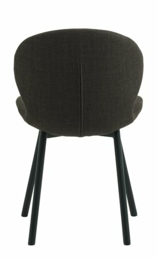 Bild 4 von Esszimmerstuhl GEVNINGE dunkelbrauner Stoff/schwarz