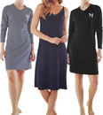 Bild 1 von MEXX Damen Nachthemd Langarm- oder Armloses Neglige in Blau oder Schwarz