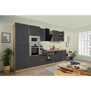 Küchenblock Premium Grau Hochglänzend B/h/t: Ca. 345x220,5x60 Cm