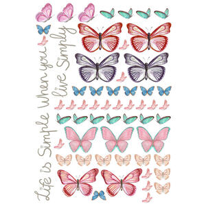 Dekosticker Schmetterlinge Bunt B/l: Ca. 50x70 Cm
