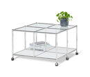 Bild 1 von Couchtisch mit Rollen, Metall Glas