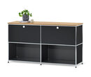 Bild 1 von Sideboard Metall »CN3« mit Holzplatte und versetzbaren Klappenfächern, schwarz