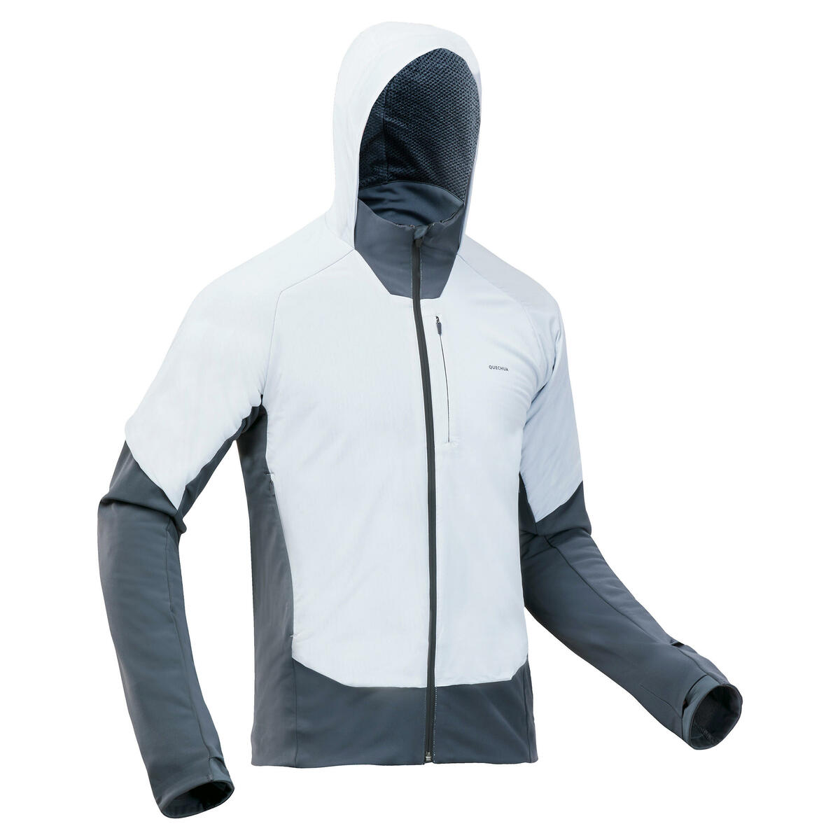 Bild 1 von Fleecejacke Hybridjacke Wandern MH920 Hood Herren weiss