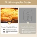 Bild 4 von EUARY Heißluftfritteuse 9.2L/7.5L Ohne Öl Air Fryer 1600W Heizluft Fritteuse LED Touchscreen, Airfryer Einstellbare Zeit/Temperaturregelung für Luftbraten, Braten