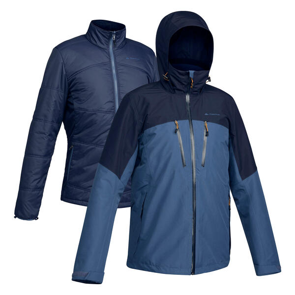 Bild 1 von 3-in-1-Jacke Herren bis -10 °C wasserdicht - Travel 500 blau