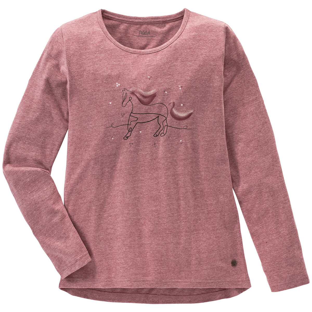 Bild 1 von Mädchen Langarmshirt mit Pferde-Motiv