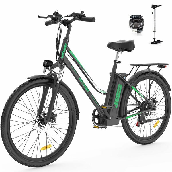 Bild 1 von HITWAY E-Bike HITWAY E-Bike 26 Zoll Luftreifen mit 250W,36V/11.2Ah,7 Gängen,StVZO