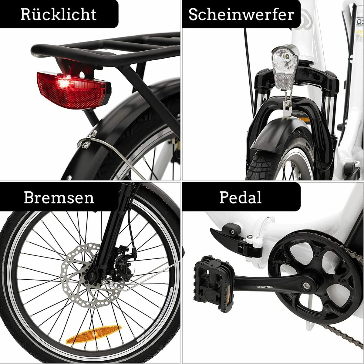 Bild 2 von VECOCRAFT E-Bike E-Pax 20Zoll, 7 Gang Shimano Schaltwerk, Kettenschaltung, Heckmotor 250,00 W