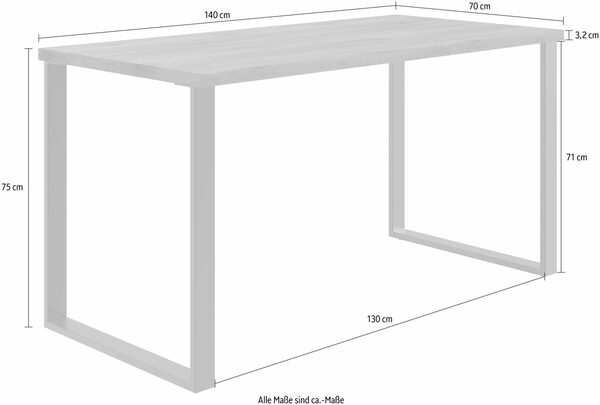 Bild 3 von Wimex Schreibtisch Virginia, mit Kufengestell