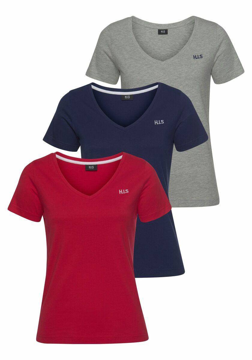 Bild 1 von H.I.S T-Shirt Essential-Basics (Spar-Set, 3er-Pack)